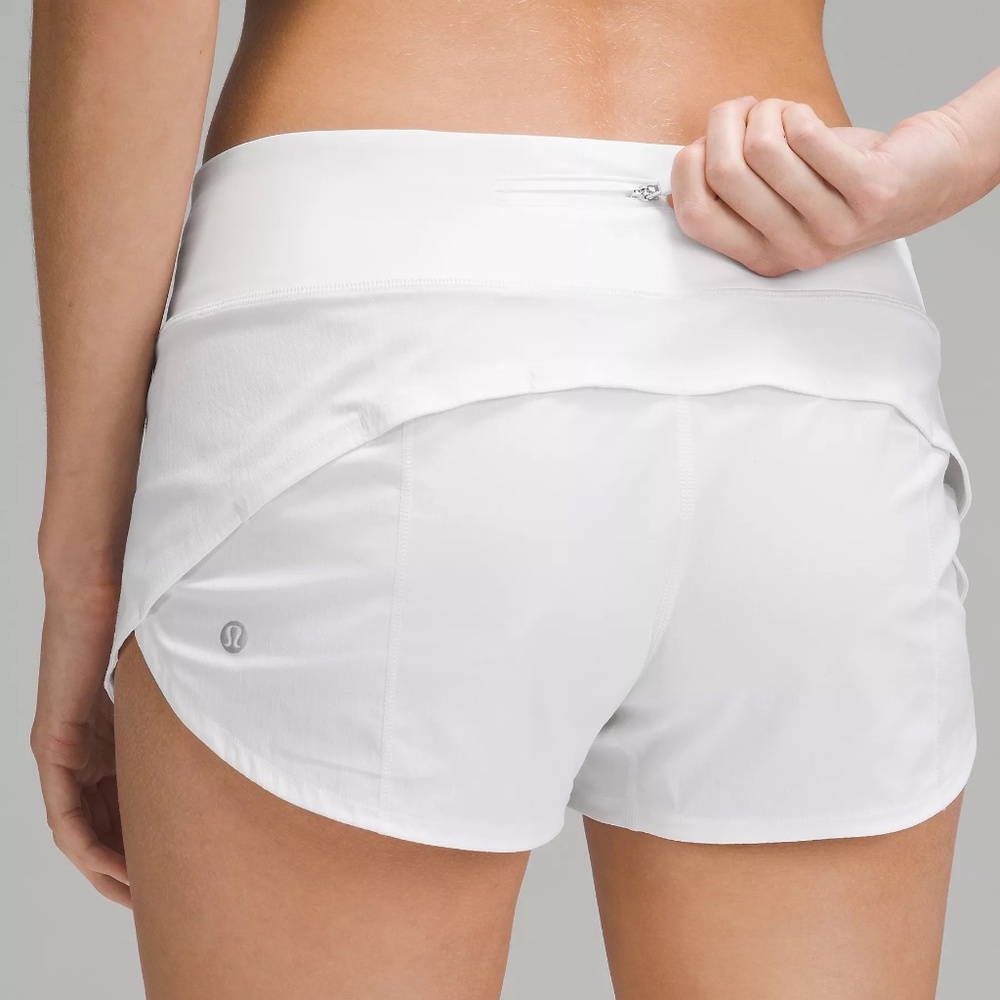 Lululemon speed up low rise shorts white